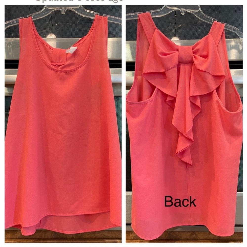 Flowy top with big back bow